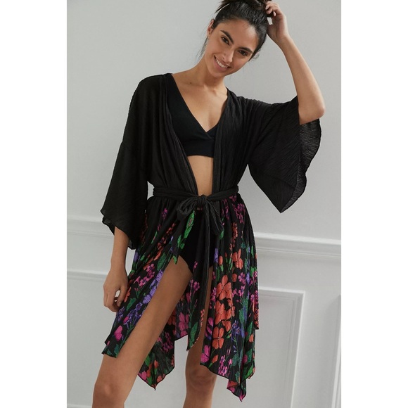 Anthropologie Gabrielle Floral Plisse Robe - NWT - SZ 1X/2X - Picture 5 of 13